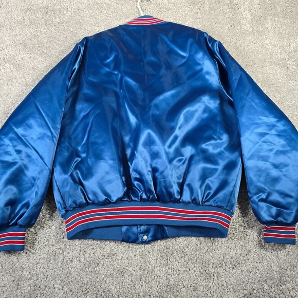 Vintage Locker Line New England Patriots Jacket Mens XL NFL Satin Snap Front - Picture 10 of 15